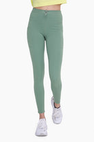 Mono B Green -Adjustable Bungee Waist Hiking Leggings SAGE Mono B