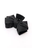 Classic Bow Claw Clip In Matte Black Ave Shops