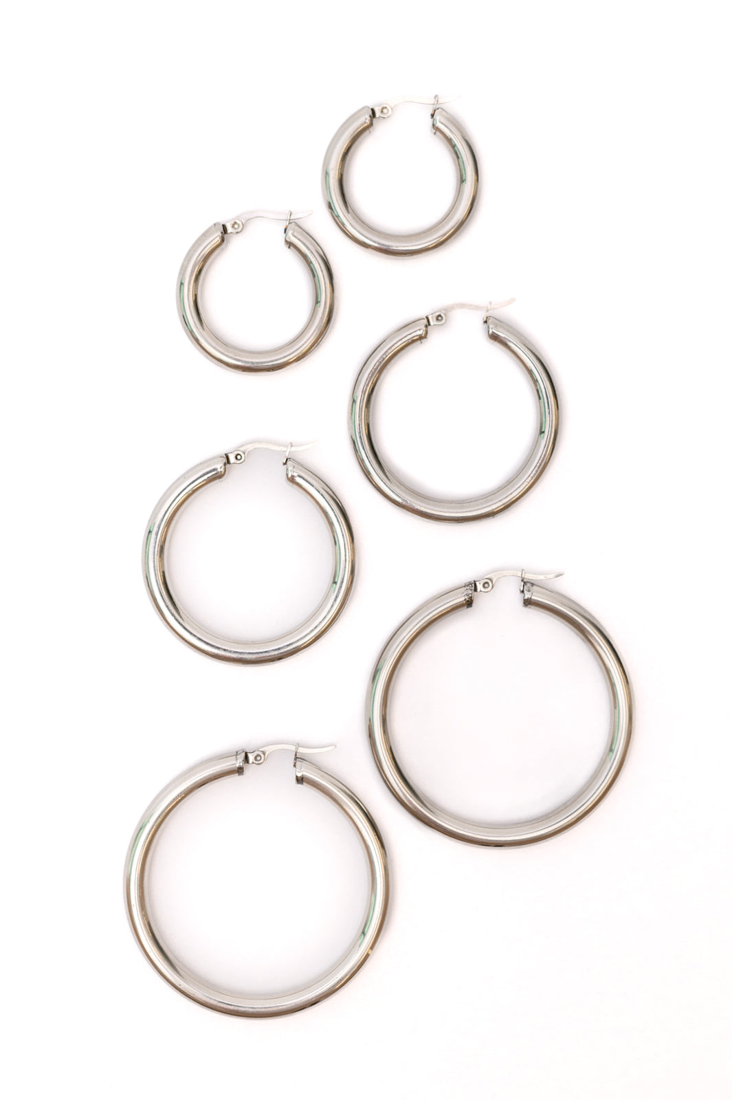 Day to Day Hoop Earrings Set in Silver Ave Shops