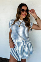 PREORDER: Coastal Stripes Skort Set Womens