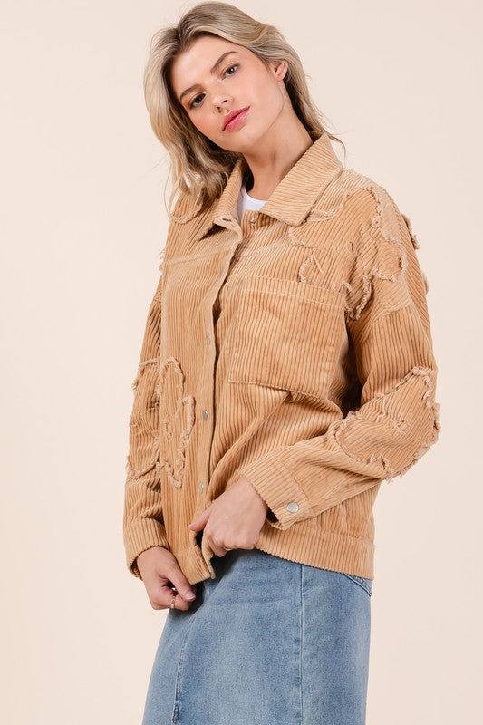 GeeGee Reg - Drop Shoulder Corduroy Shacket GeeGee