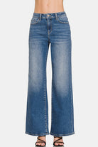 Zenana High Rise Wide Leg Jeans with Pockets Pants