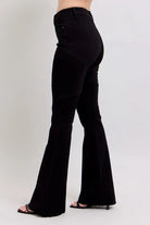Judy Blue Black High Waist Star Seam Detail Flare