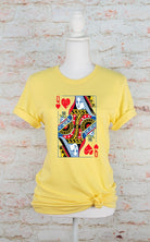 Ocean and 7th Queen of Hearts Graphic Tee Yellow