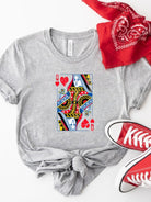 Ocean and 7th PLUS SIZE Queen of Hearts Graphic Tee Oxford Grey