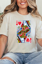 Ocean and 7th Queen of Hearts Graphic Tee Heather Dust