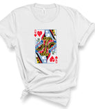 Ocean and 7th PLUS SIZE Queen of Hearts Graphic Tee Silver