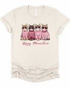 Ocean and 7th Happy Meowentines Short Sleeve Graphic Tee Heather Dust