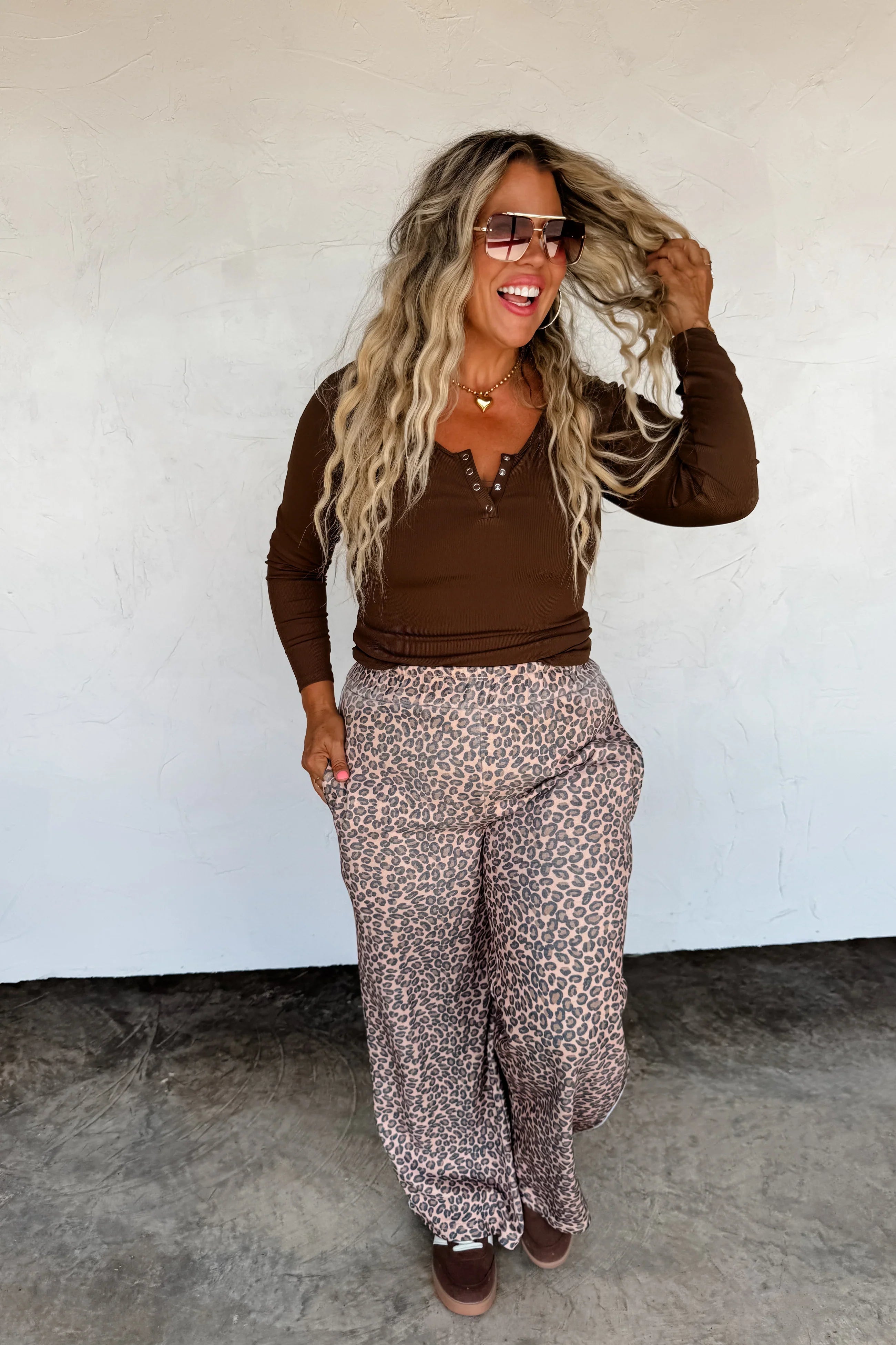 PREORDER: Blakeley Floral & Cheetah Drift Away Joggers Cheetah Womens