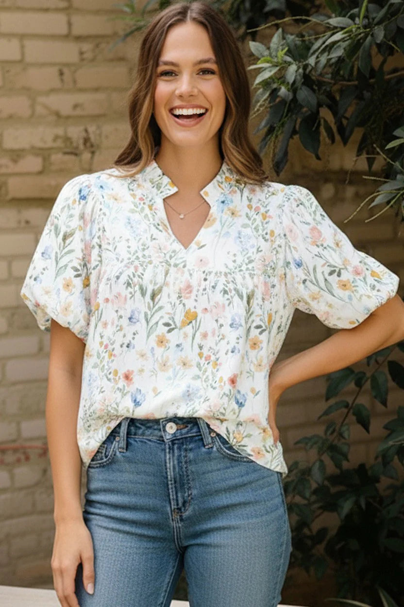 Painted Blossoms Daydream Top