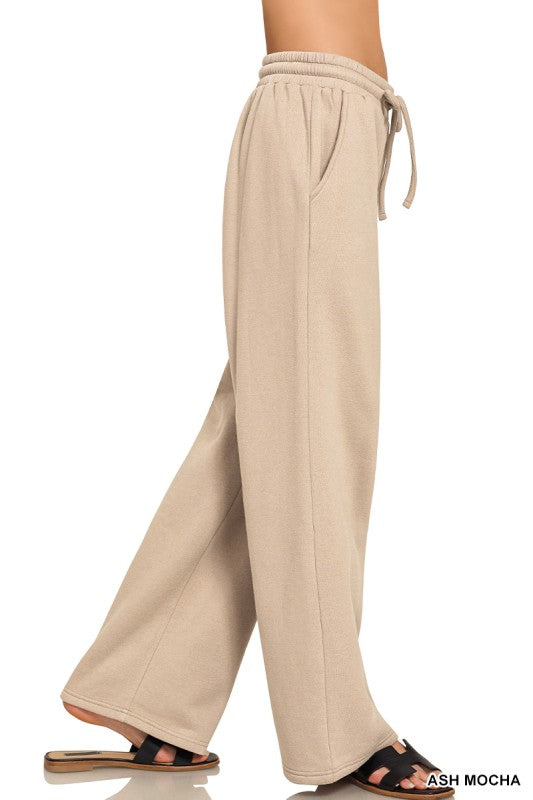 Zenana Dark Pink Fleece Long Sleeve Top and Sweatpants Set