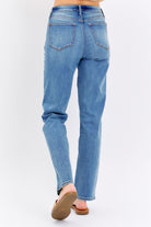 Judy Blue Medium Washed High Waist Straight Jeans Trendsi