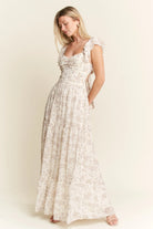 Jade By Jane Ruffle Sleeve Tiered Maxi Dress