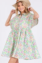 SAGE+FIG Floral Babydoll Short Sleeves Dress