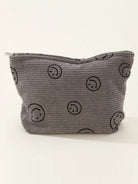 Zenana - 6 Colors- Corduroy Smile Clutch Bag Dark Gray One Size