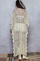 POL V Neck Short Sleeve Lace Embroidered Dress