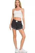 Zenana Black Soft Woven Lined Dolphin Shorts