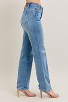 Judy Blue Medium Washed Tummy Control Vintage Wash Straight Jeans