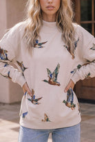 Kori Taking Flight Mallard Duck Print Sweatshirt