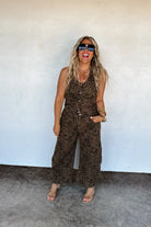 PREORDER: BLAKELEY Bex Cheetah Barrel Jeans (Stretchy) Womens