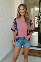 Haptics Stars and Stripes Forever Oversized Top