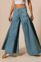 BiBi Denim Pleated Detail Wide Jeans DENIM