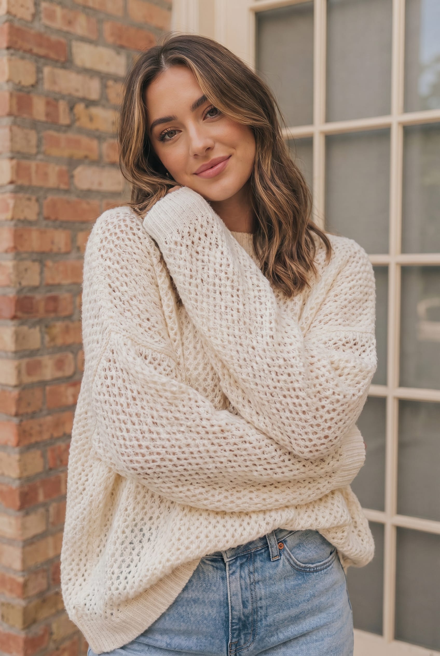 Kye Mi Coastal Breeze Open Knit Sweater