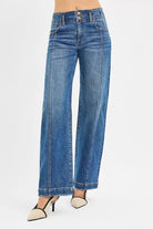 RISEN Mid Rise Fit Wide Baggy Jeans