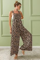 BiBi Leopard Print Wide Leg Overalls LEOPARD