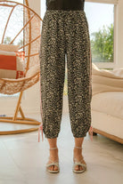 BiBi Leopard Prtins With Side Line Details Drawstrings Leopard