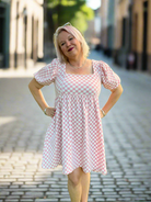 Mittoshop The Moment Checkered Babydoll Dress Bogo Free