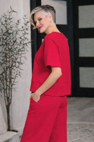 Zenana Ruby Ribbed Round Neck Tee & Pants Set