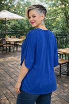 Dear Scarlett Lizzy Breeze Top in Royal Blue Womens