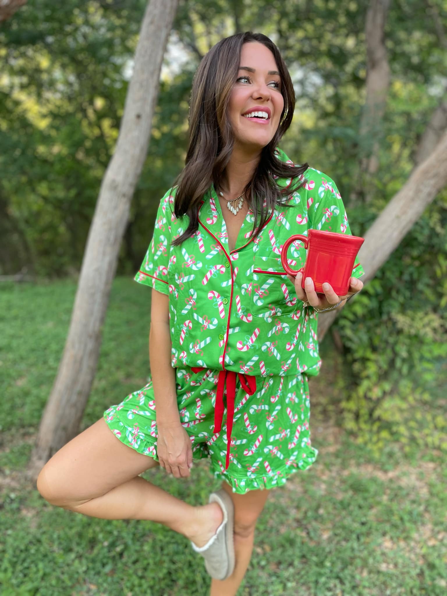 PREORDER: Christmas Candy Pajama Set in Three Colors Ave Shops