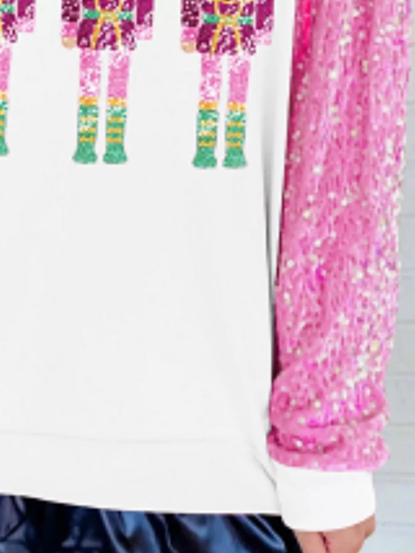 Preorder: Christmas Theme Sequin Long Sleeve Sweatshirt