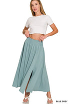 Zenana Black Heavy Woven Span Crop Tee & Skirt Set