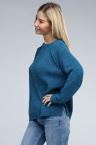 Zenana Raglan Chenille Long Sleeve Sweater ZENANA