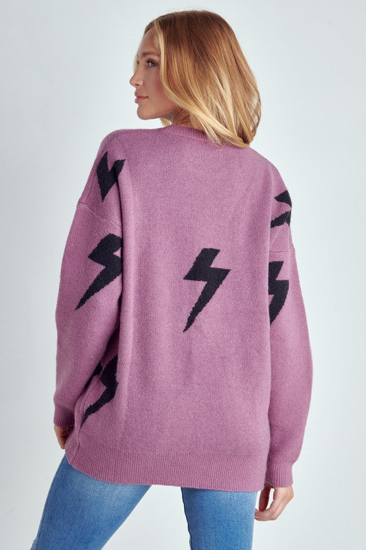 Jade by Jane Lavender Electric Vibes Sweater