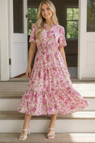Haptics A Georgia Dream in Pink Floral Midi Dress