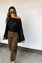 PREORDER: BLAKELEY Bex Cheetah Barrel Jeans (Stretchy) Womens