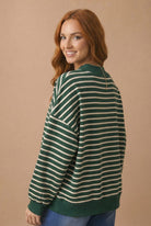 Merry and Bright Striped Sweatshirt
