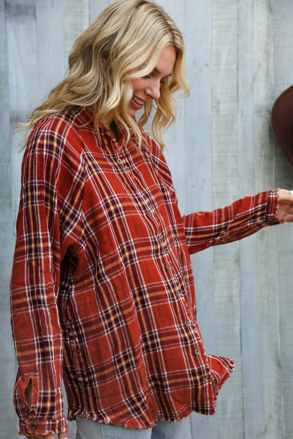 First Love So Country Cute Autumn Flannel Top