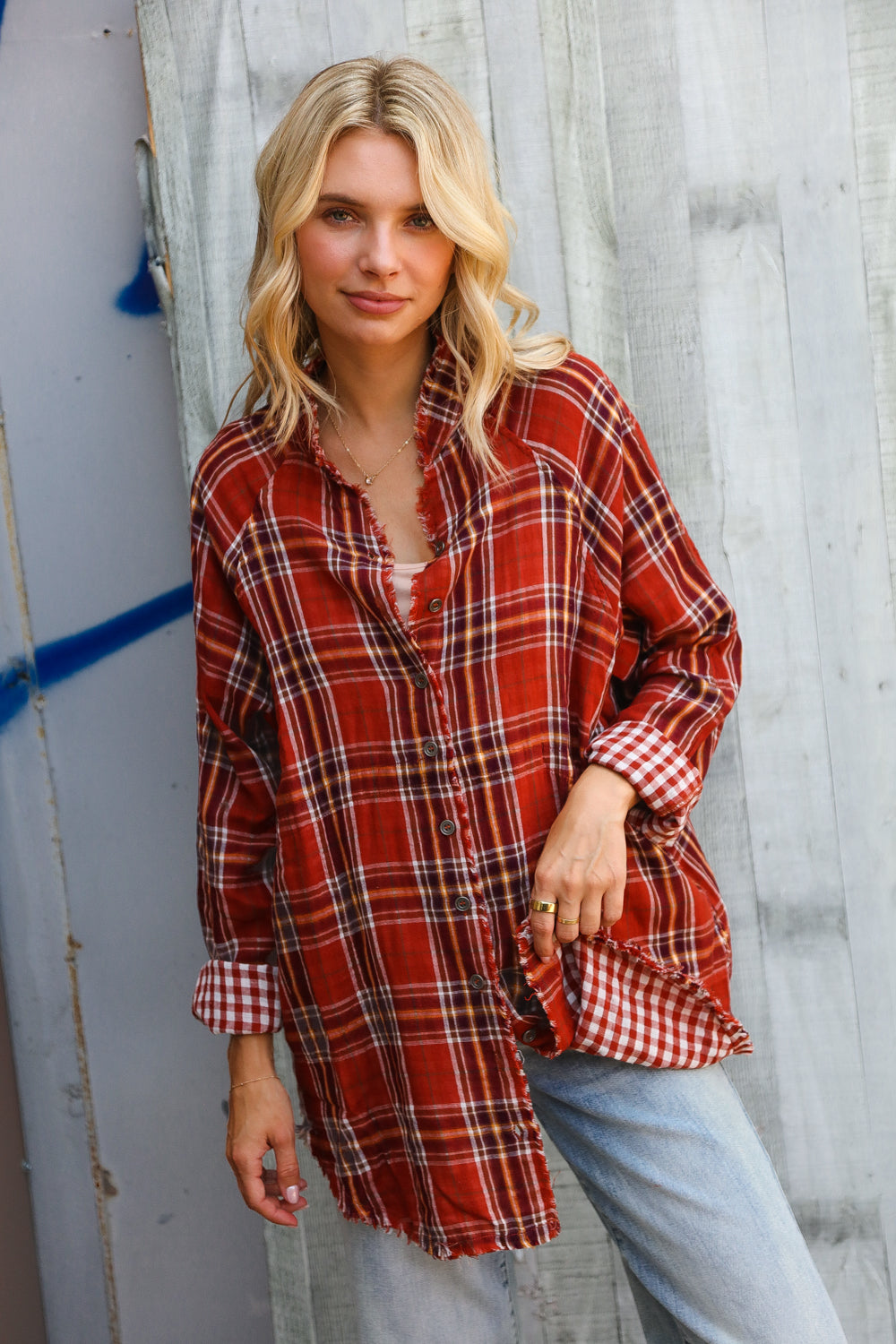 First Love So Country Cute Autumn Flannel Top
