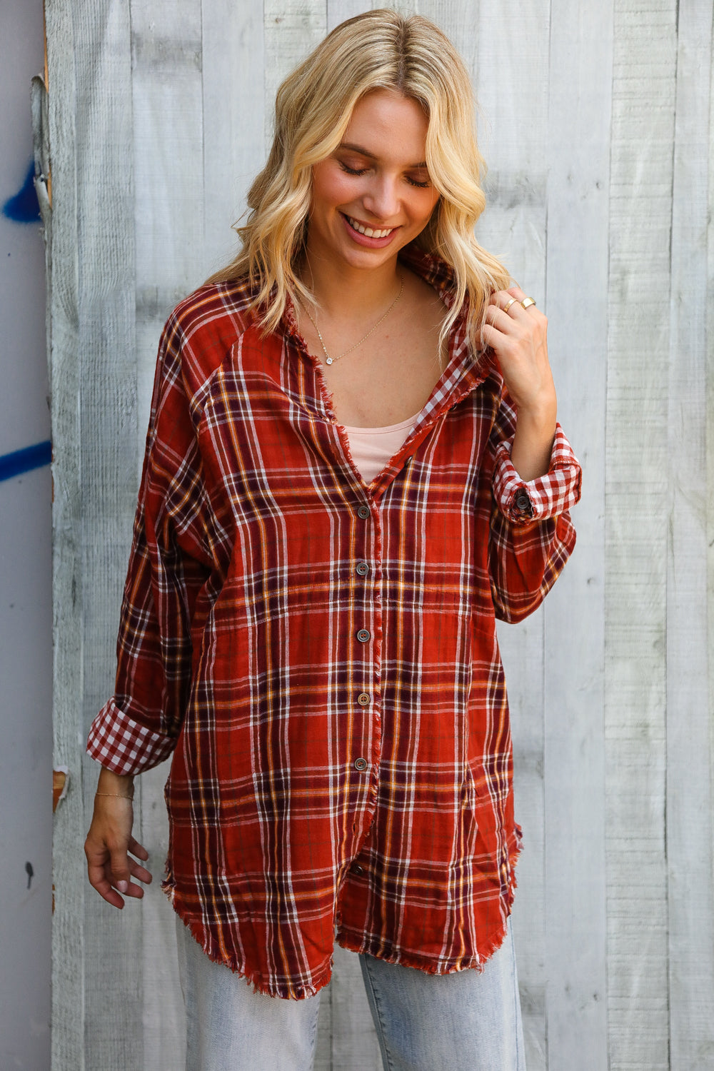 First Love So Country Cute Autumn Flannel Top