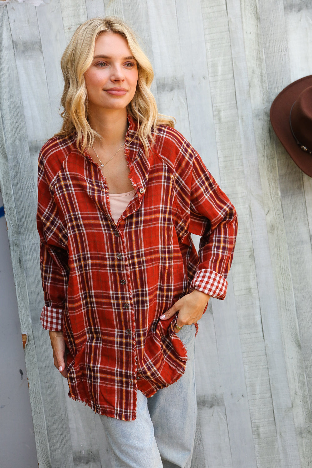 First Love So Country Cute Autumn Flannel Top