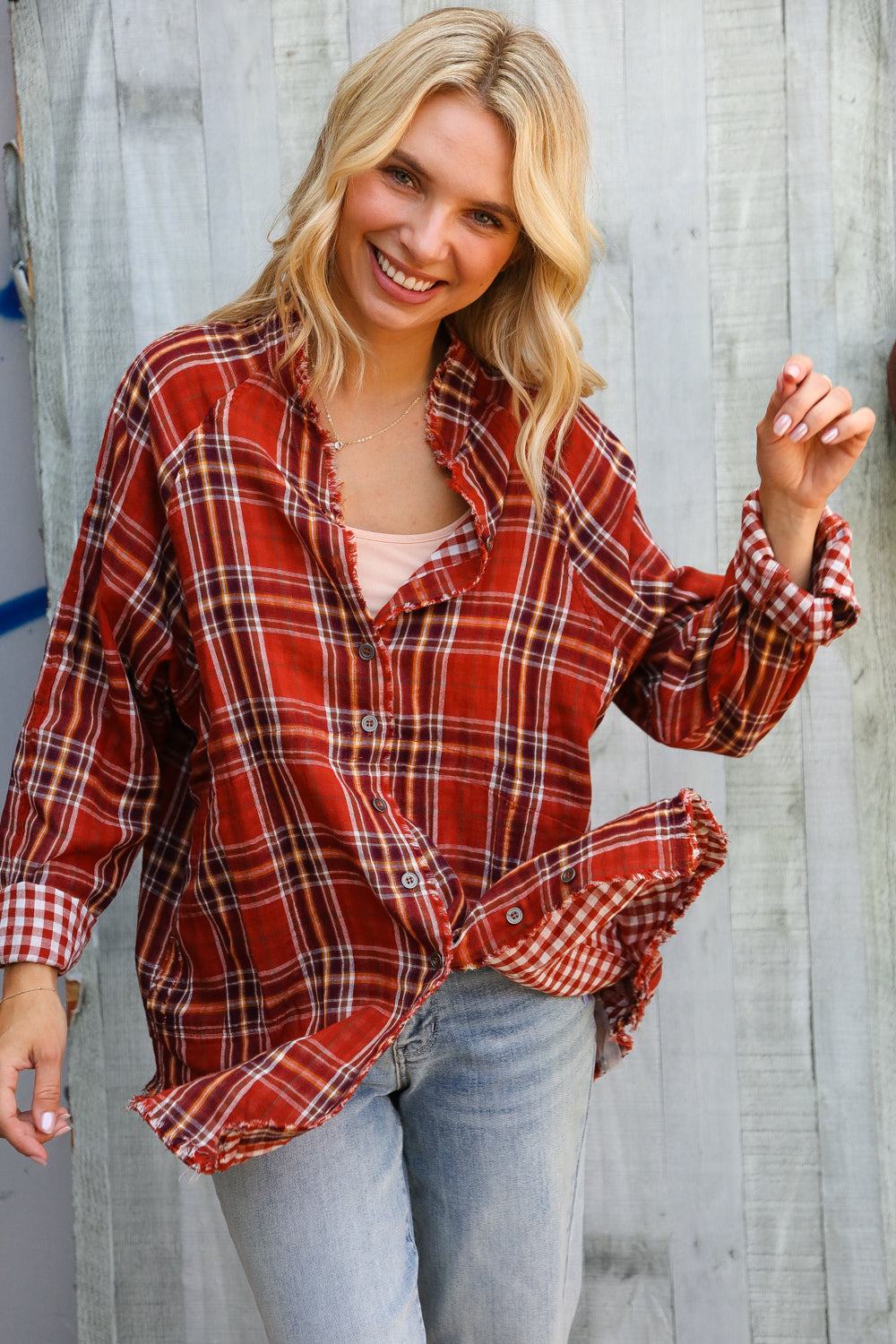 First Love So Country Cute Autumn Flannel Top