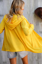 And The Why Sunflower Long Sleeve Open Hoodie Cardigan