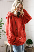 And The Why Plus Size Bold Moves Leopard Zip Pocketed Pullover