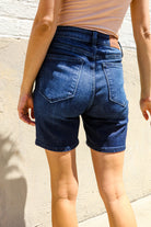 Judy Blue Dark Wash High Rise Tummy Control Shorts