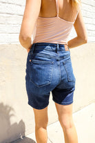 Judy Blue Dark Wash High Rise Tummy Control Shorts